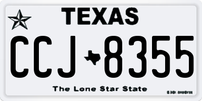 TX license plate CCJ8355