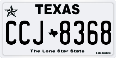 TX license plate CCJ8368