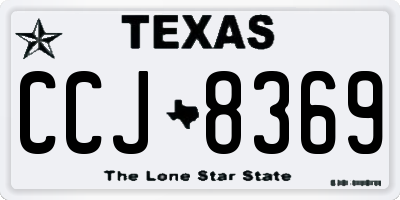 TX license plate CCJ8369