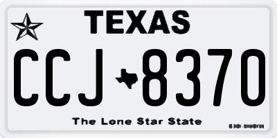 TX license plate CCJ8370