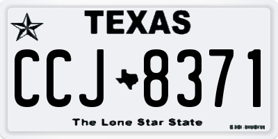 TX license plate CCJ8371