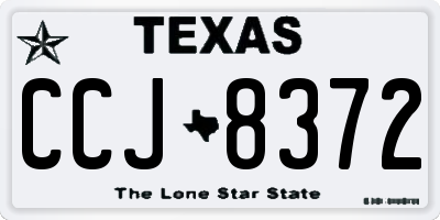 TX license plate CCJ8372
