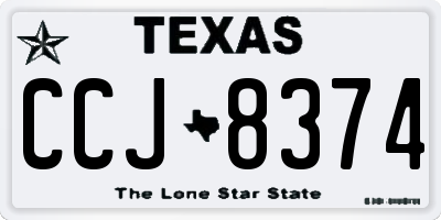 TX license plate CCJ8374