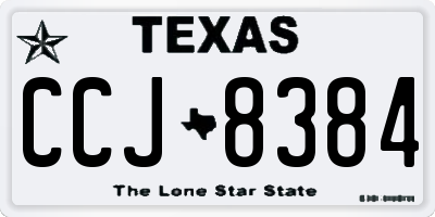 TX license plate CCJ8384