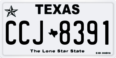 TX license plate CCJ8391
