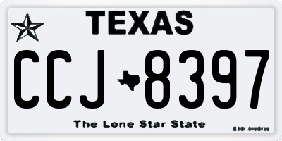 TX license plate CCJ8397