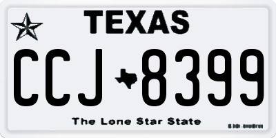 TX license plate CCJ8399