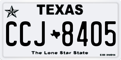 TX license plate CCJ8405