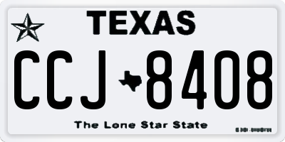 TX license plate CCJ8408