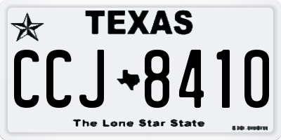 TX license plate CCJ8410