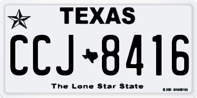 TX license plate CCJ8416