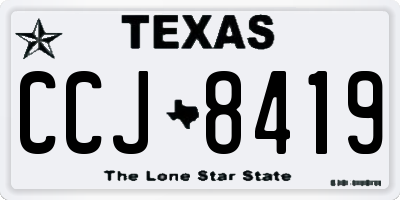 TX license plate CCJ8419