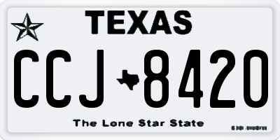 TX license plate CCJ8420