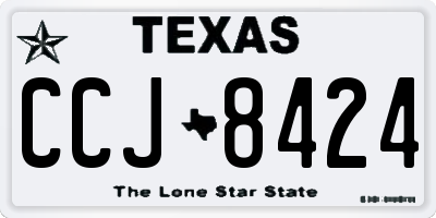 TX license plate CCJ8424
