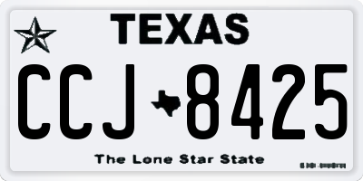 TX license plate CCJ8425