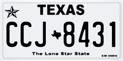TX license plate CCJ8431