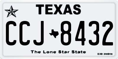 TX license plate CCJ8432