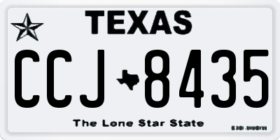 TX license plate CCJ8435