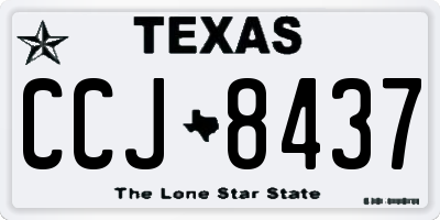 TX license plate CCJ8437