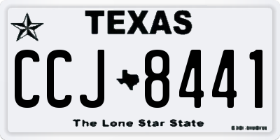 TX license plate CCJ8441