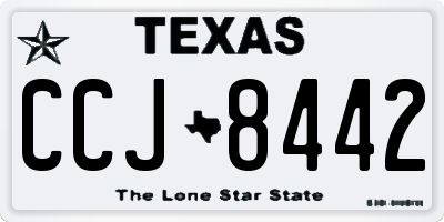 TX license plate CCJ8442