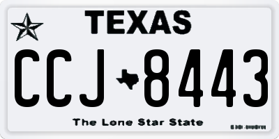 TX license plate CCJ8443