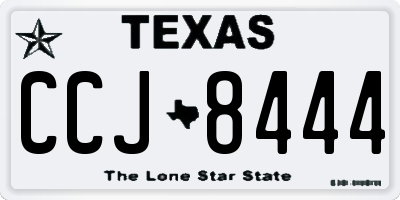 TX license plate CCJ8444