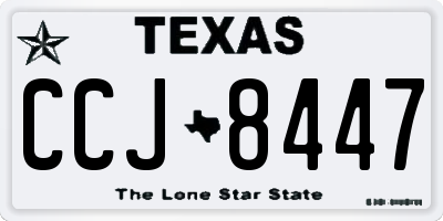 TX license plate CCJ8447