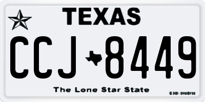 TX license plate CCJ8449