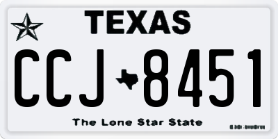 TX license plate CCJ8451