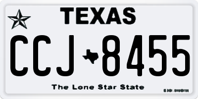 TX license plate CCJ8455