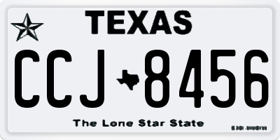 TX license plate CCJ8456