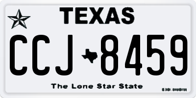 TX license plate CCJ8459