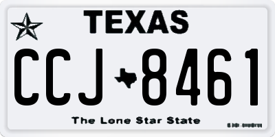 TX license plate CCJ8461