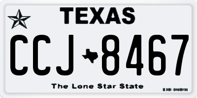 TX license plate CCJ8467