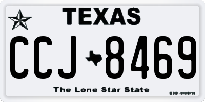TX license plate CCJ8469