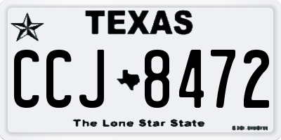 TX license plate CCJ8472