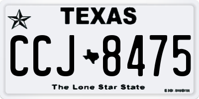 TX license plate CCJ8475