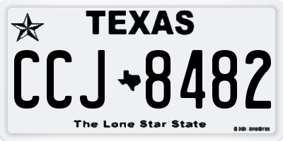 TX license plate CCJ8482