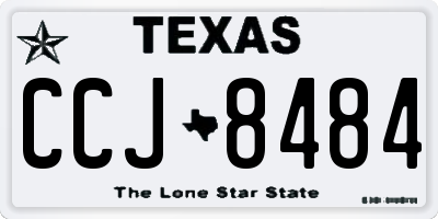 TX license plate CCJ8484