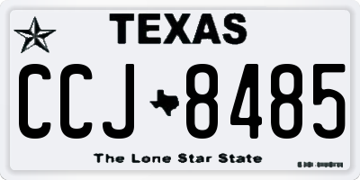 TX license plate CCJ8485