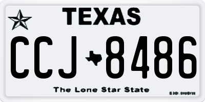TX license plate CCJ8486