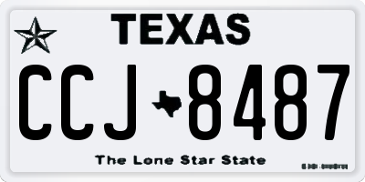 TX license plate CCJ8487