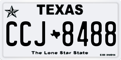 TX license plate CCJ8488