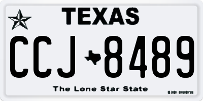 TX license plate CCJ8489