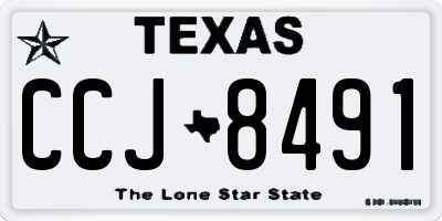 TX license plate CCJ8491