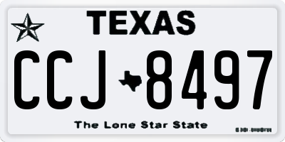 TX license plate CCJ8497