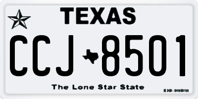 TX license plate CCJ8501