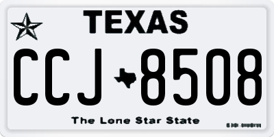 TX license plate CCJ8508