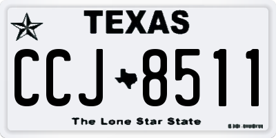 TX license plate CCJ8511